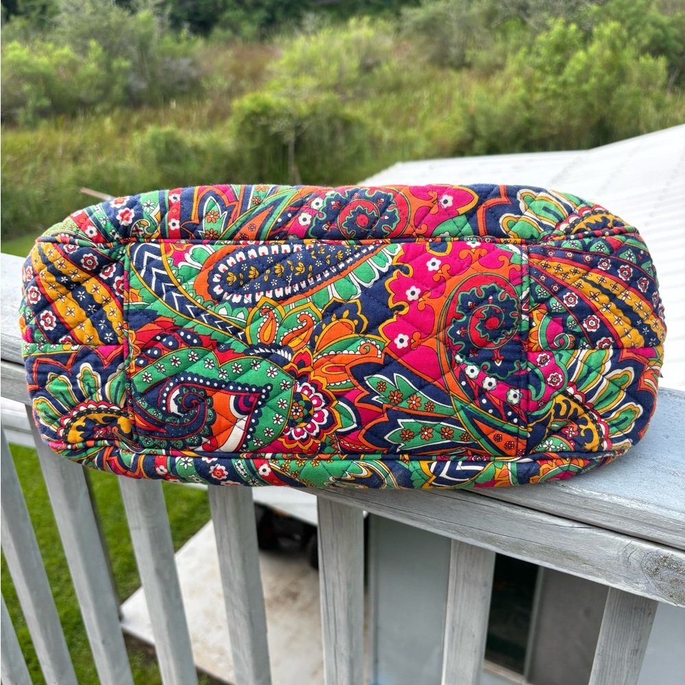 Vera Bradley Orange Blue Green Venetian Shoulder Bag - Picture 10 of 11